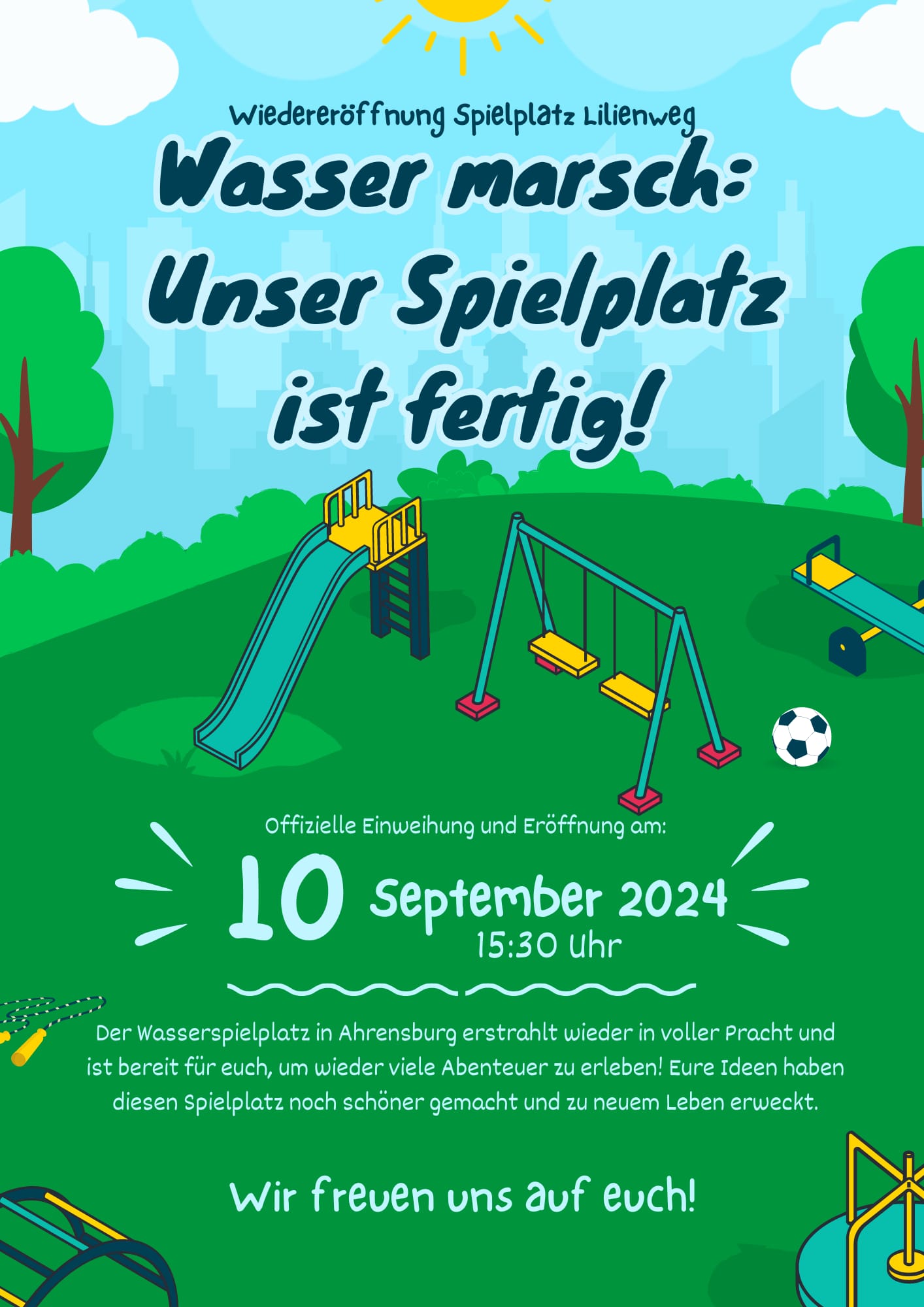 Neueröffnung Spielplatz Lilienweg 10.09.2024